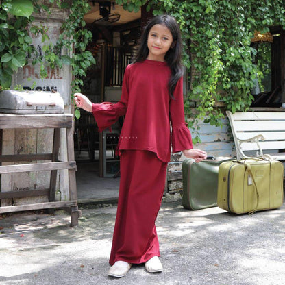 Kurung Aleya Kids baju kurung budak como crepe warna Juwita – Masyarabia