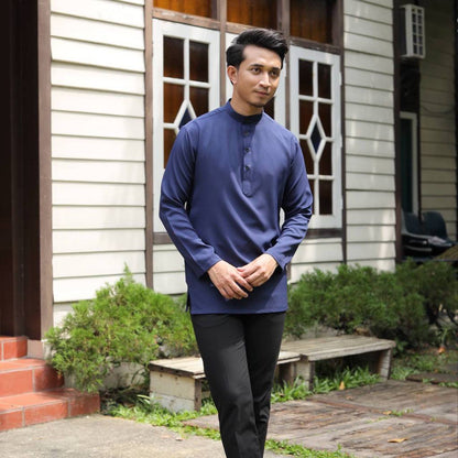 Kurta Bayu Lelaki kurta lelaki como crepe warna Akasia – Masyarabia