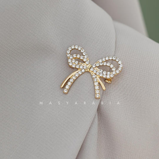 Brooch Coquette Ribbon – Kerongsang Reben Minimalis