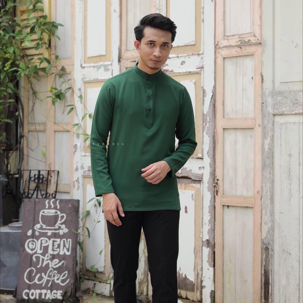 Kurta Bayu Lelaki kurta lelaki como crepe warna Widuri – Masyarabia