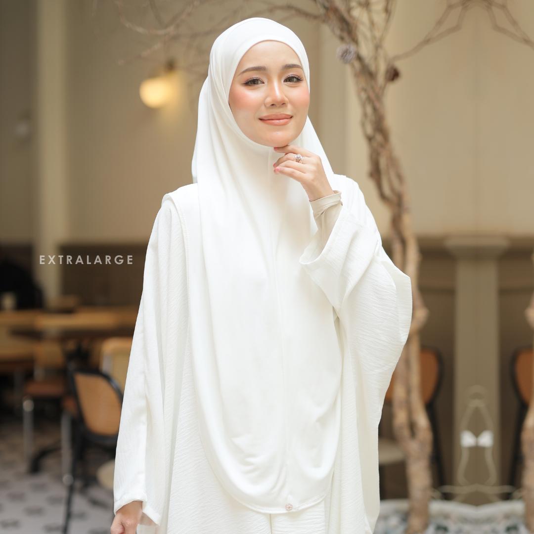 Instant Syria Slimfit tudung sarung lycra ironless warna Off White – Masyarabia